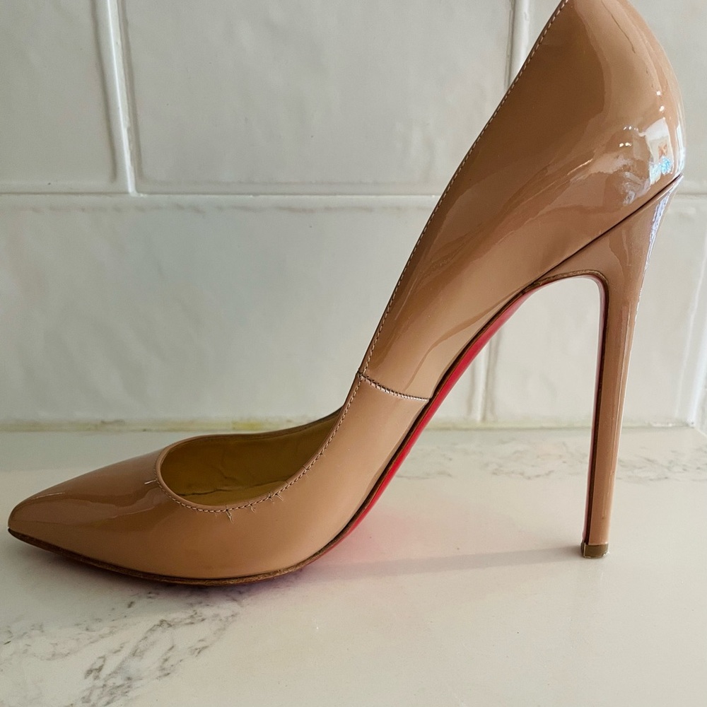 Christian Louboutin Pigalle 120 Nude Heels 37.5